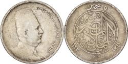 World Coins - Egypt, Fuad I, 5 Piastres, 1923/AH1341, British Royal Mint, Silver,
