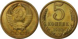 World Coins - Russia, 5 Kopeks, 1983, Aluminum-Bronze, , KM:129a