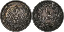 World Coins - GERMANY - EMPIRE, 1/2 Mark, 1918, Berlin, Silver, , KM:17