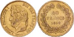 World Coins - France, 40 Francs, Louis-Philippe, 1834, Paris, Gold, , KM:747.1