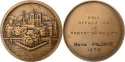 World Coins - France, Medal, Ile de la Cité, Notre Dame, Paris, 1970, Bronze, Turin