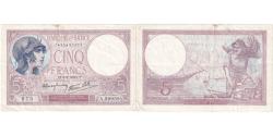 World Coins - France, 5 Francs, Violet, 1939-08-03, A.59939, EF(40-45)