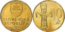 World Coins - Slovakia, 10 Koruna, 2003, Kremnica, Copper-Nickel-Aluminum, , KM:11