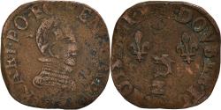 World Coins - Coin, France, Dauphiné, Henri III, Double Tournois, 1581, Grenoble,