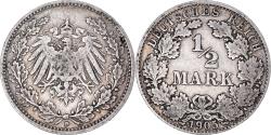 World Coins - Coin, GERMANY - EMPIRE, 1/2 Mark, 1905, Munich, , Silver, KM:17