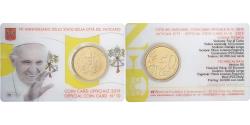 World Coins - Vatican, Pope Francis I, 50 Euro Cent, Coin card n°10, BU, 2019, Nordic gold