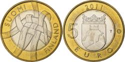 World Coins - Finland, 5 Euro, Provinces - Karelia, 2011, Vantaa, Bi-Metallic,