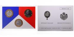 World Coins - Coin, France, Coffret triptyque 3 x 10 frs., 1989, MDP, FDC, 607/2000