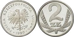 World Coins - Poland, 2 Zlote, 1990, Warsaw, , Aluminum, KM:80.3