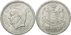 World Coins - Coin, Monaco, Louis II, 2 Francs, Undated (1943), , Aluminum, KM:121