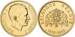 World Coins - Belgium, Medal, Le roi Baudouin Ier, Copper-Nickel Gilt, Thiébaud,