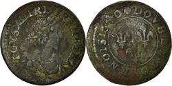 World Coins - Coin, France, Louis XIII, Double tournois, buste laurée et drapé, Double