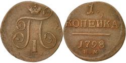 World Coins - Coin, Russia, Paul I, Kopek, 1798, Ekaterinbourg, , Copper, KM:94.2