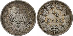 World Coins - GERMANY - EMPIRE, 1/2 Mark, 1905, Berlin, Silver, , KM:17