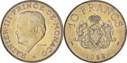 World Coins - Monaco, Rainier III, 10 Francs, 1982, , Copper-Nickel-Aluminum, KM:154
