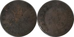 World Coins - French Guiana, Louis XVI, 2 Sous, 1789, Paris, Billon, , KM:1