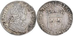 World Coins - Coin, France, Louis XIV, 1/4 Écu à la mèche longue, 1/4 Ecu, 1651, Bayonne