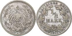 World Coins - Coin, Germany, Empire., 1/2 Mark, 1905, Berlin, , Silver, KM:17