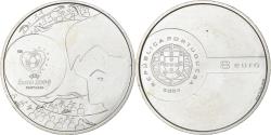 World Coins - Portugal, 8 Euro, Football - The Shot, 2004, Lisbon, Silver, , KM:757