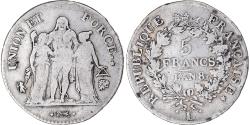 World Coins - Coin, France, Union et Force, 5 Francs, AN 8, Bayonne, , Silver