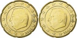 World Coins - Belgium, Albert II, 20 Euro Cent, error double observe side, 2000, Brussels
