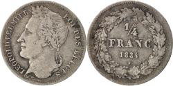 World Coins - Coin, Belgium, Leopold I, 1/4 Franc, 1834, , Silver, KM:8