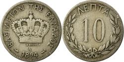 World Coins - Coin, Greece, George I, 10 Lepta, 1894, Paris, , Copper-nickel, KM:59