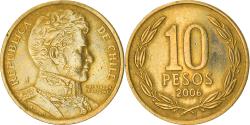 World Coins - Coin, Chile, 10 Pesos, 2006, Santiago, , Aluminum-Bronze, KM:228.2
