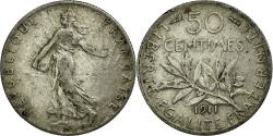 World Coins - Coin, France, Semeuse, 50 Centimes, 1911, Paris, , Silver, KM:854