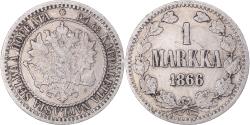 World Coins - Coin, Finland, Alexander II, Markka, 1866, Helsinki, , Silver, KM:3.1