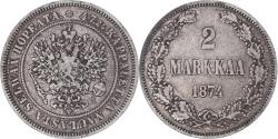 World Coins - Coin, Finland, Alexander II, 2 Markkaa, 1874, Helsinki, , Silver