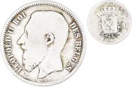 World Coins - Coin, Belgium, Leopold II, 2 Francs, 2 Frank, 1867, , Silver, KM:30.1