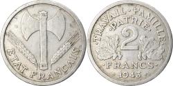 World Coins - Coin, France, Bazor, 2 Francs, 1943, Beaumont - Le Roger, , Aluminum