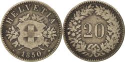 World Coins - Coin, Switzerland, 20 Rappen, 1850, Strasbourg, , Billon, KM:7