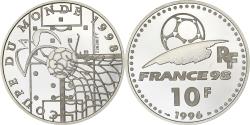 World Coins - France, 10 Francs, Worldcup 1998, 1996, MDP, Proof, Silver,