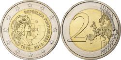 World Coins - Portugal, 2 Euro, 100 République Portugaise, 2010, Lisbon, Bi-Metallic,