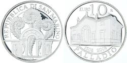 World Coins - San Marino, 10 Euro, 2008, Palladio's Birth - 500th Anniversary, , Silver