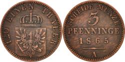 World Coins - Coin, German States, PRUSSIA, Wilhelm I, 3 Pfennig, 1865, , Copper