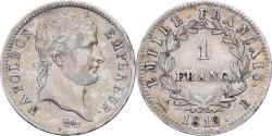 World Coins - France, Napoleon I, 1 Franc, 1812, Rouen, Silver, , Gadoury:446