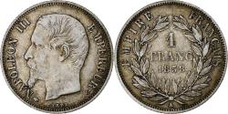 World Coins - France, Napoleon III, Franc, Napoléon III, 1858, Paris, Silver,