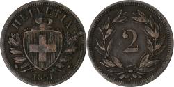 World Coins - Switzerland, 2 Rappen, 1851, Paris, Bronze,
