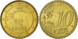 World Coins - Estonia, 10 Euro Cent, BU, 2011, Vantaa, Nordic gold,