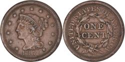 Us Coins - Coin, United States, Braided Hair Cent, Cent, 1851, U.S. Mint, Philadelphia