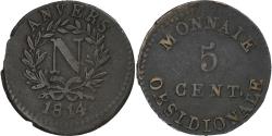 World Coins - France, Napoleon I, 5 Cent, 1814, Antwerp, Siège d'Anvers, Copper,