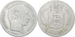 World Coins - Coin, Denmark, Christian IX, Krone, 1875, Copenhagen, , Silver, KM:797.1