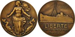 World Coins - France, Medal, Compagnie Générale Transatlantique, Liberté, Vernon,