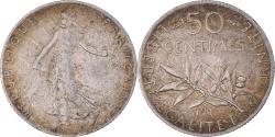 World Coins - Coin, France, Semeuse, 50 Centimes, 1917, Paris, , Silver, KM:854