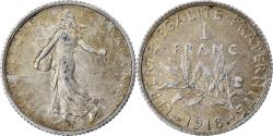 World Coins - Coin, France, Semeuse, Franc, 1918, Paris, , Silver, KM:844.1