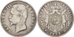 World Coins - Coin, France, Napoleon III, Napoléon III, 5 Francs, 1856, Paris,