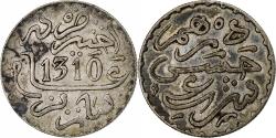 World Coins - Morocco, Hassan I, 1 Dirham, 1892 / AH 1310, Paris, Silver,